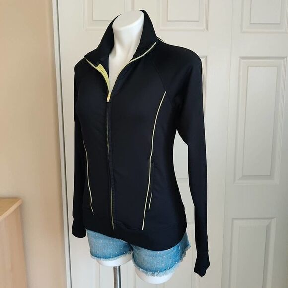 Forever 21 black zip athletic jacket sz M - Picture 3 of 10